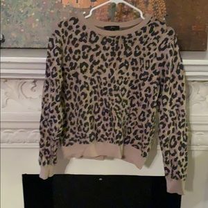 Leopard Jcrew crew sweater.